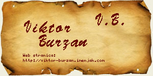 Viktor Burzan vizit kartica